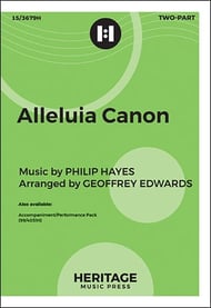 Alleluia Canon Two-Part choral sheet music cover Thumbnail